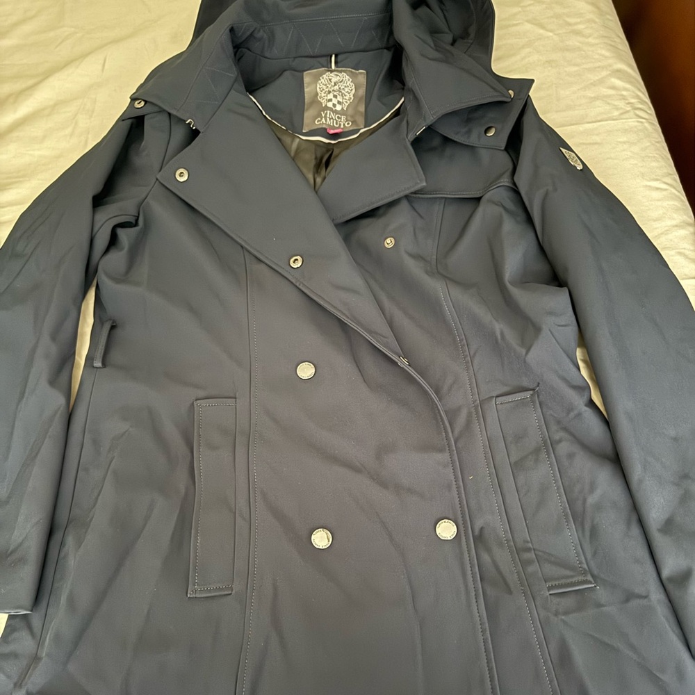 Vince Camuto Hooded Trench Coat
